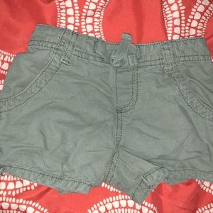 Toddler girl olive green shorts